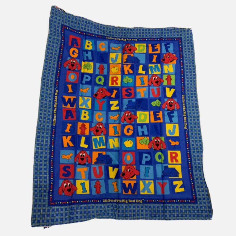 Clifford the Big Red Dog Alphabet Fabric Panel Sold by the Yard Cheater Quilt